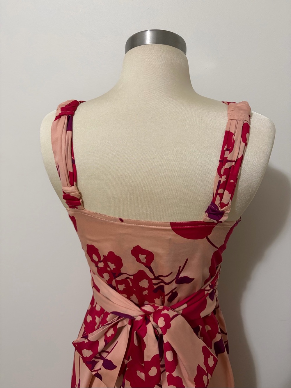 Marc Jacobs Barneys Coop Sleeveless Pink/Peach Floral Midi Dress Sz 4 - Picture 8 of 9